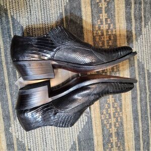 Mens Vintage Black lizard dress shoes